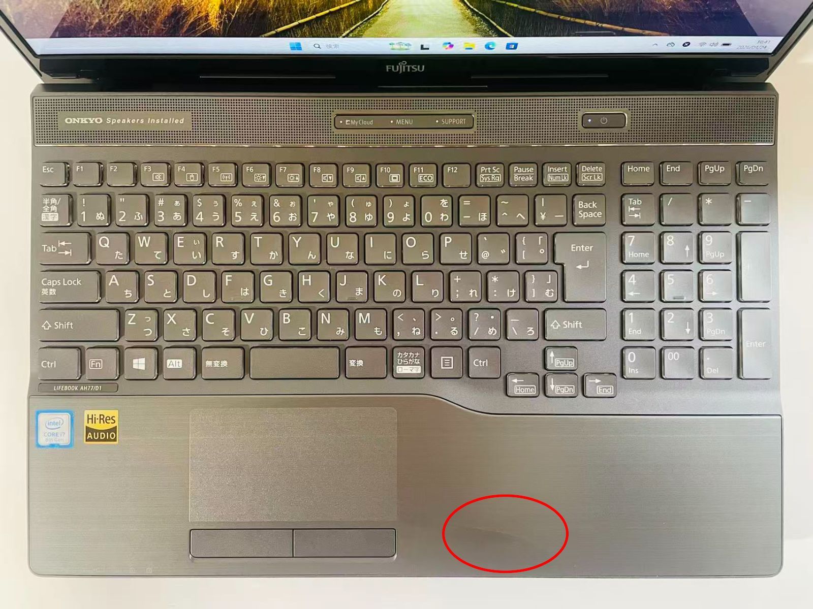 中古・富士通LIFEBOOK AH77/D1 第8世代 Core i5-8565U 15.6型 FHD 