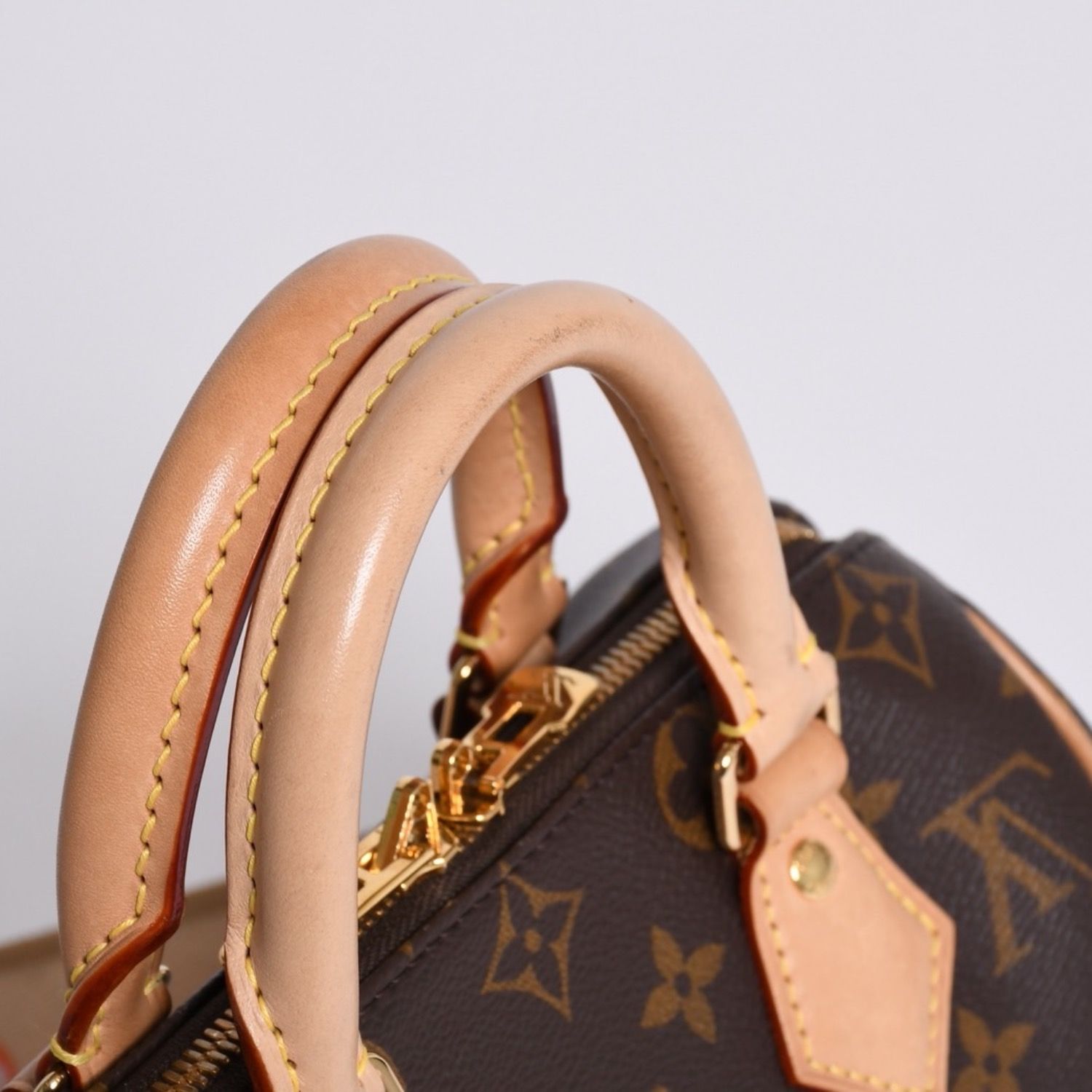 極美品 LOUIS VUITTON ルイヴィトン ハンドバッグ スピーディバンドリエール20 M46594 レザー PVC ブラウン ゴールド金具 中古 4a001241 極美品 LOUIS VUITTON ルイヴィトン ハンドバッグ スピーディバンド