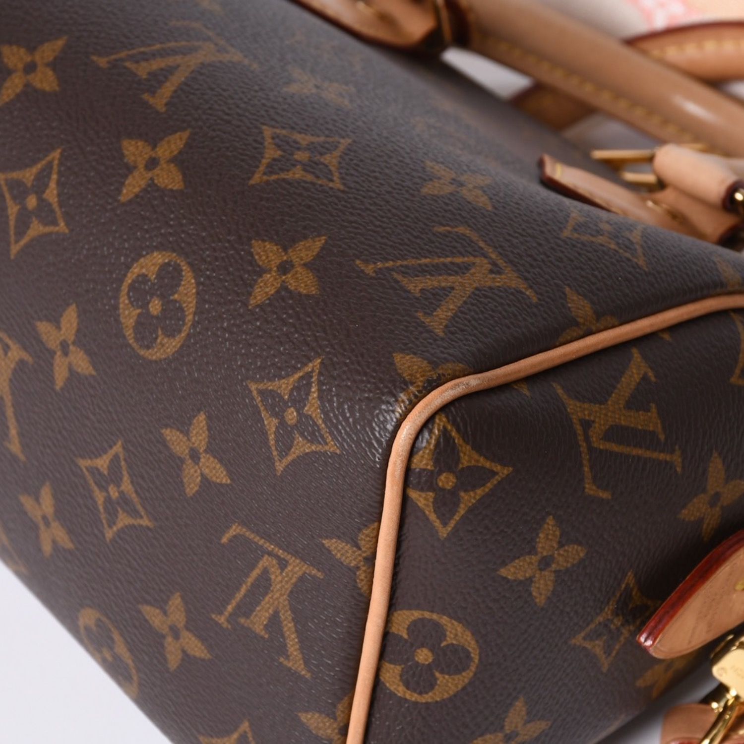 極美品 LOUIS VUITTON ルイヴィトン ハンドバッグ スピーディバンドリエール20 M46594 レザー PVC ブラウン ゴールド金具 中古 4a001241 極美品 LOUIS VUITTON ルイヴィトン ハンドバッグ スピーディバンド