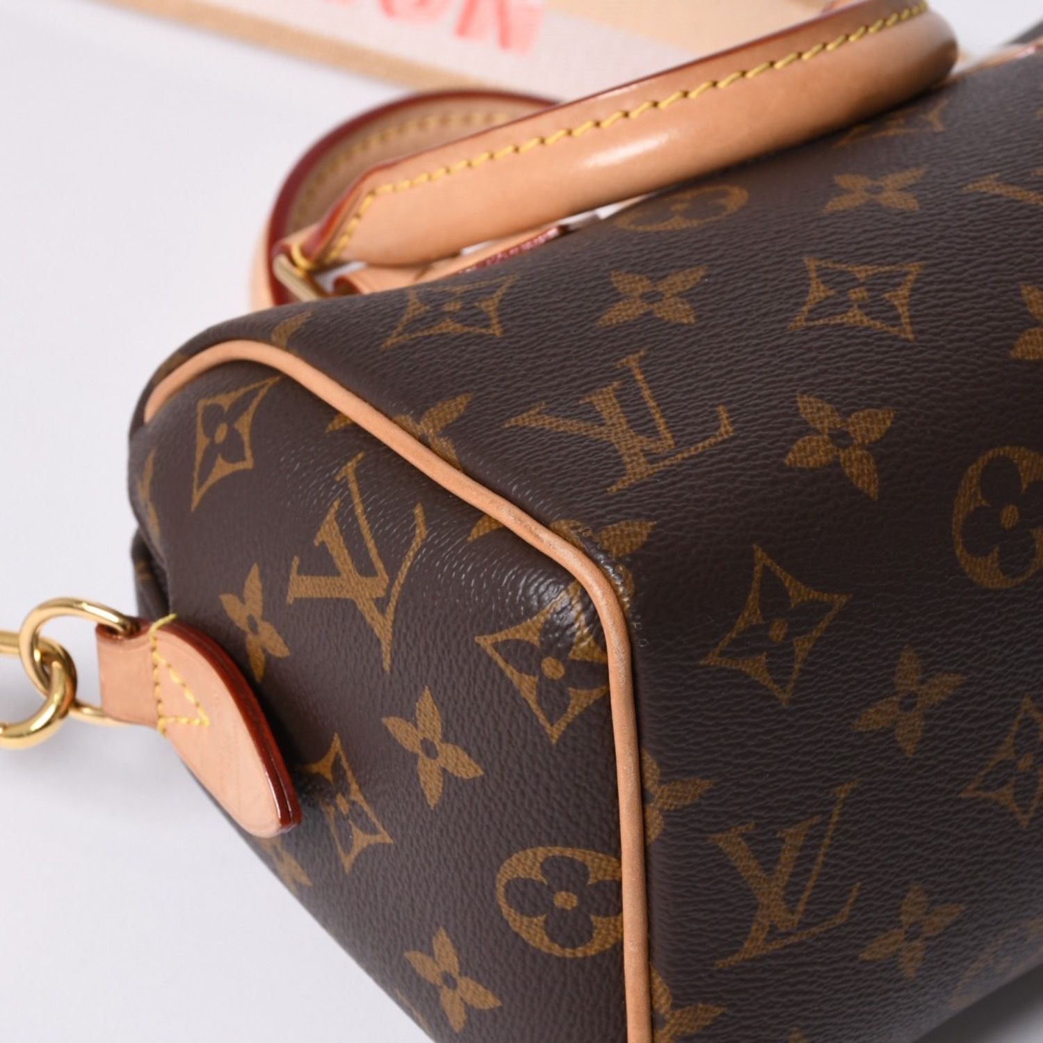 極美品 LOUIS VUITTON ルイヴィトン ハンドバッグ スピーディバンドリエール20 M46594 レザー PVC ブラウン ゴールド金具 中古 4a001241 極美品 LOUIS VUITTON ルイヴィトン ハンドバッグ スピーディバンド