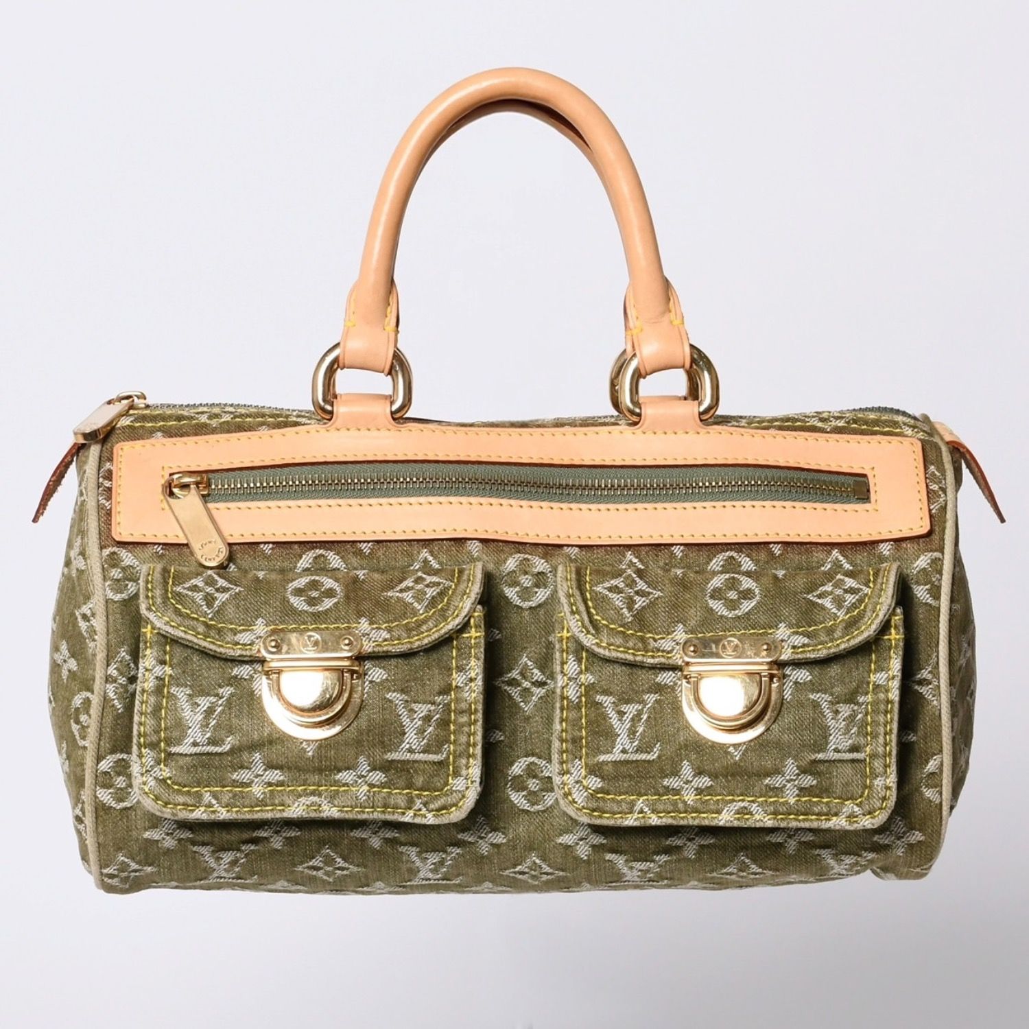極美品 LOUIS VUITTON ルイヴィトン ハンドバッグ デニム ネオ 