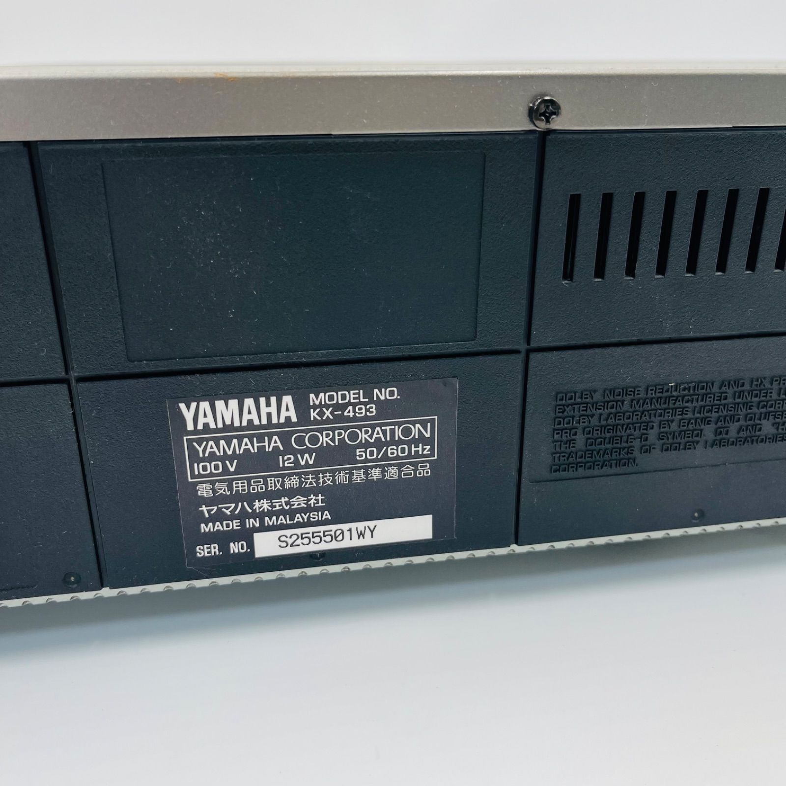 ジャンク品】YAMAHA/ヤマハ/ステレオカセットデッキ/KX-493/現状品