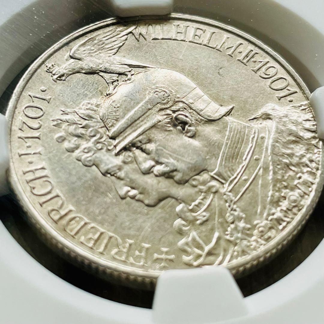 ア*ー様 1904年 ドイツ帝国 プロイセン王国2マルク 銀貨 ドイツ プロイセン ヴィルヘルム2世(1888-1918) 3マルク銀貨 1911(A