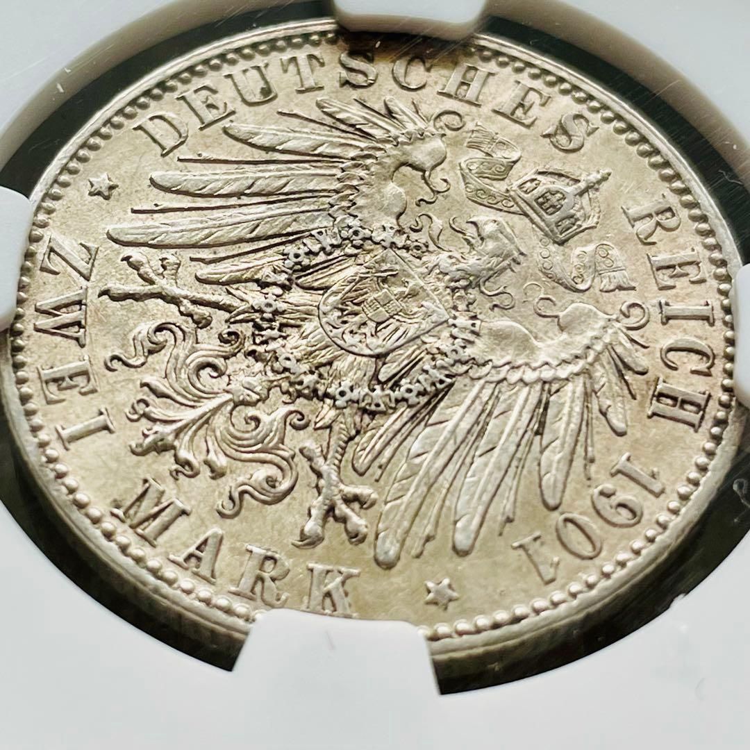 R*a様 1901年 ドイツ帝国 プロイセン王国2マルク 銀貨 ヴィンテージ プロイセンコイン – 2マルク 1901年 – ドイツ帝国銀貨