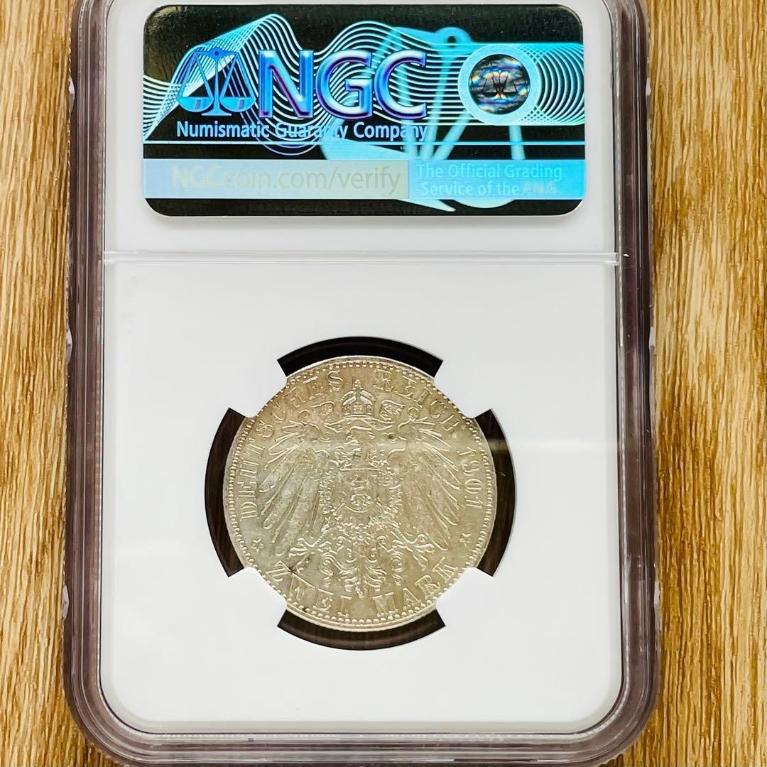 ア*ー様 1904年 ドイツ帝国 プロイセン王国2マルク 銀貨 1901 ドイツ プロイセン王国 200年 2マルク銀貨 AU DETAILS - メルカリ