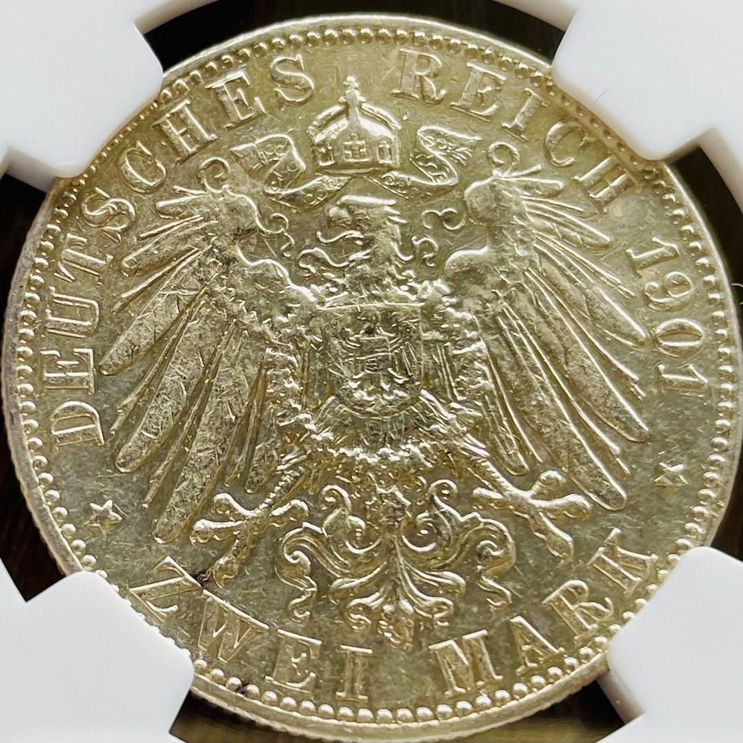 ア*ー様 1904年 ドイツ帝国 プロイセン王国2マルク 銀貨 1901 ドイツ プロイセン王国 200年 2マルク銀貨 AU DETAILS - メルカリ