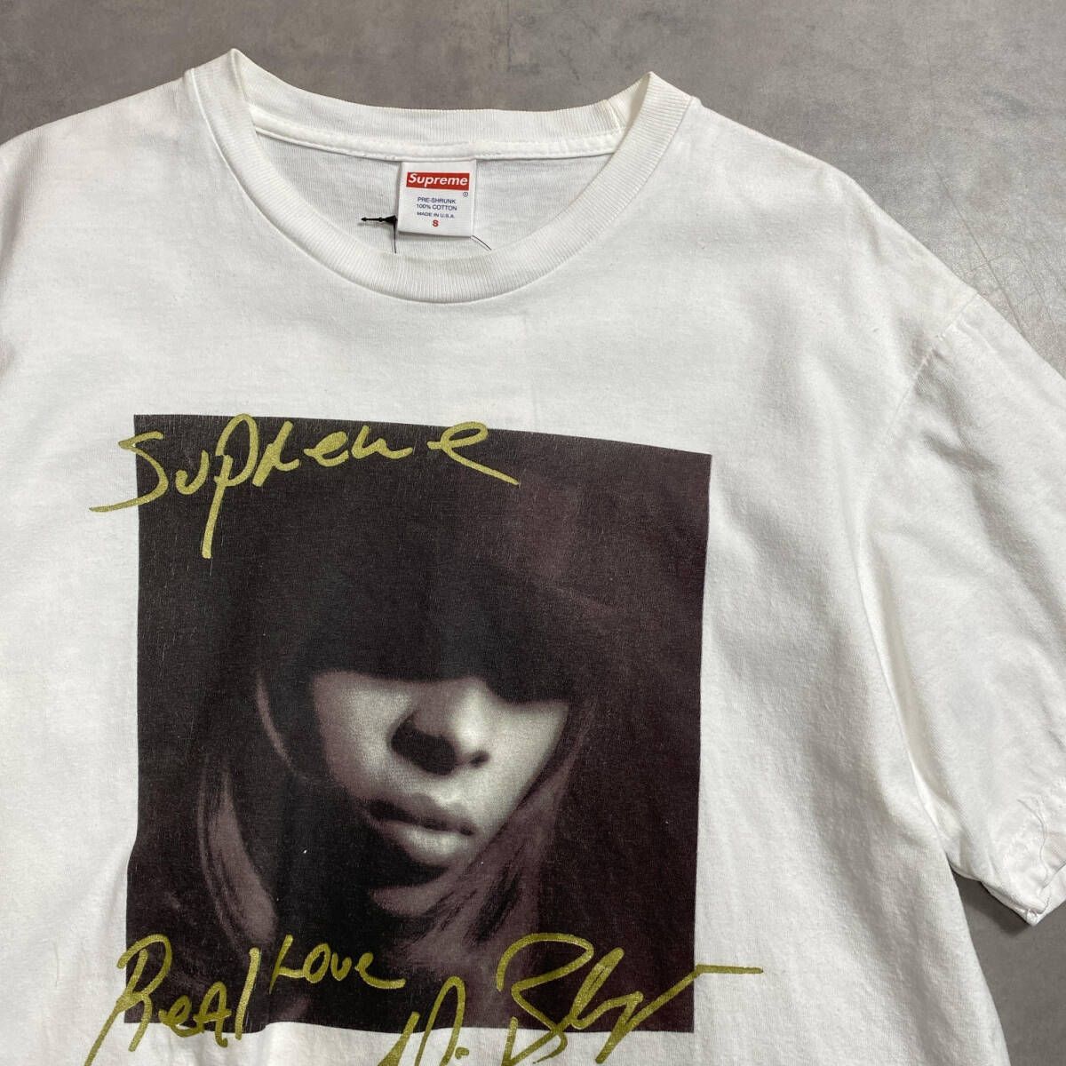 GQ5355◇Supreme : USA製 19AW Mary J. Blige Tee◇S◇ホワイト