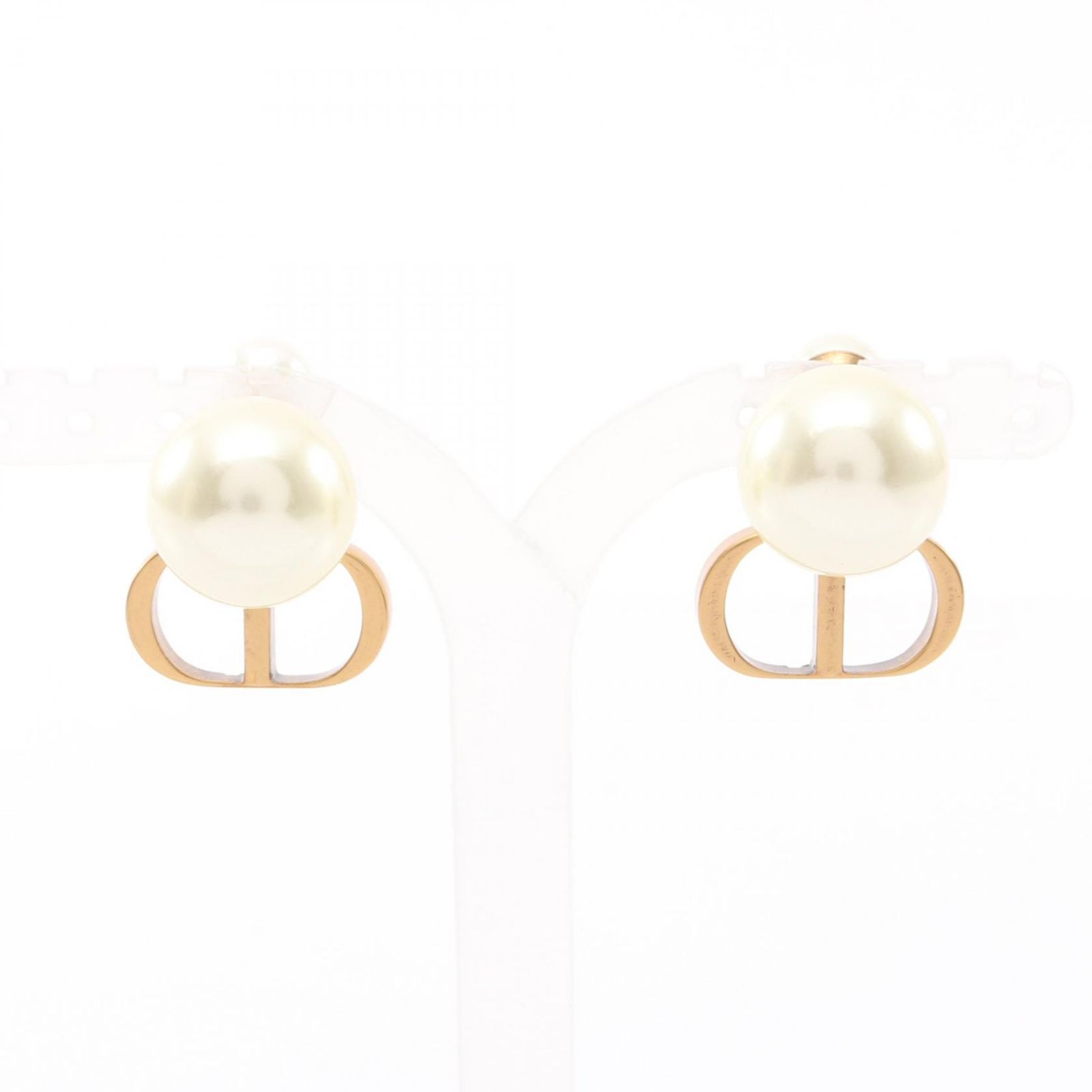 ディオール Dior ピアス トライバル CDロゴ オフホワイト GP（ゴールド