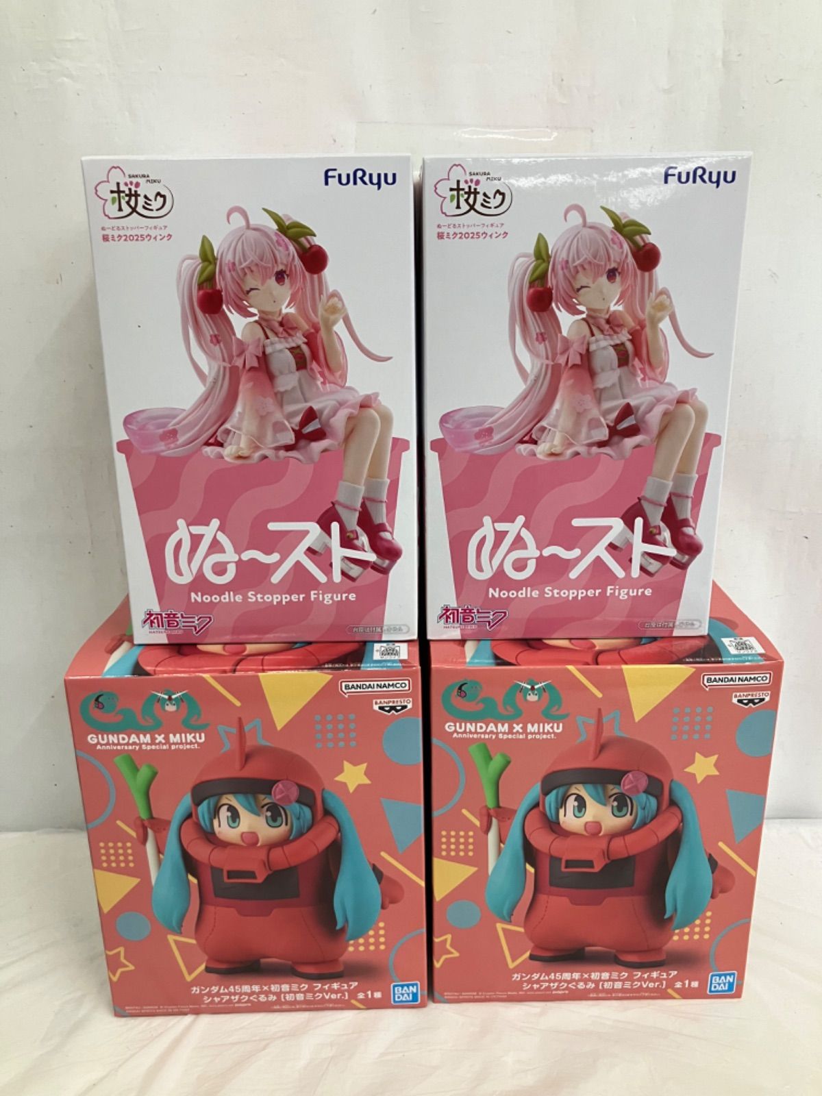 さくら様 リクエスト 4点 まとめ商品　✨価格変更済✨ 未開封 初音ミク桜ミク シャアザクぐるみ フィギュア 4個 LF4C81 f107