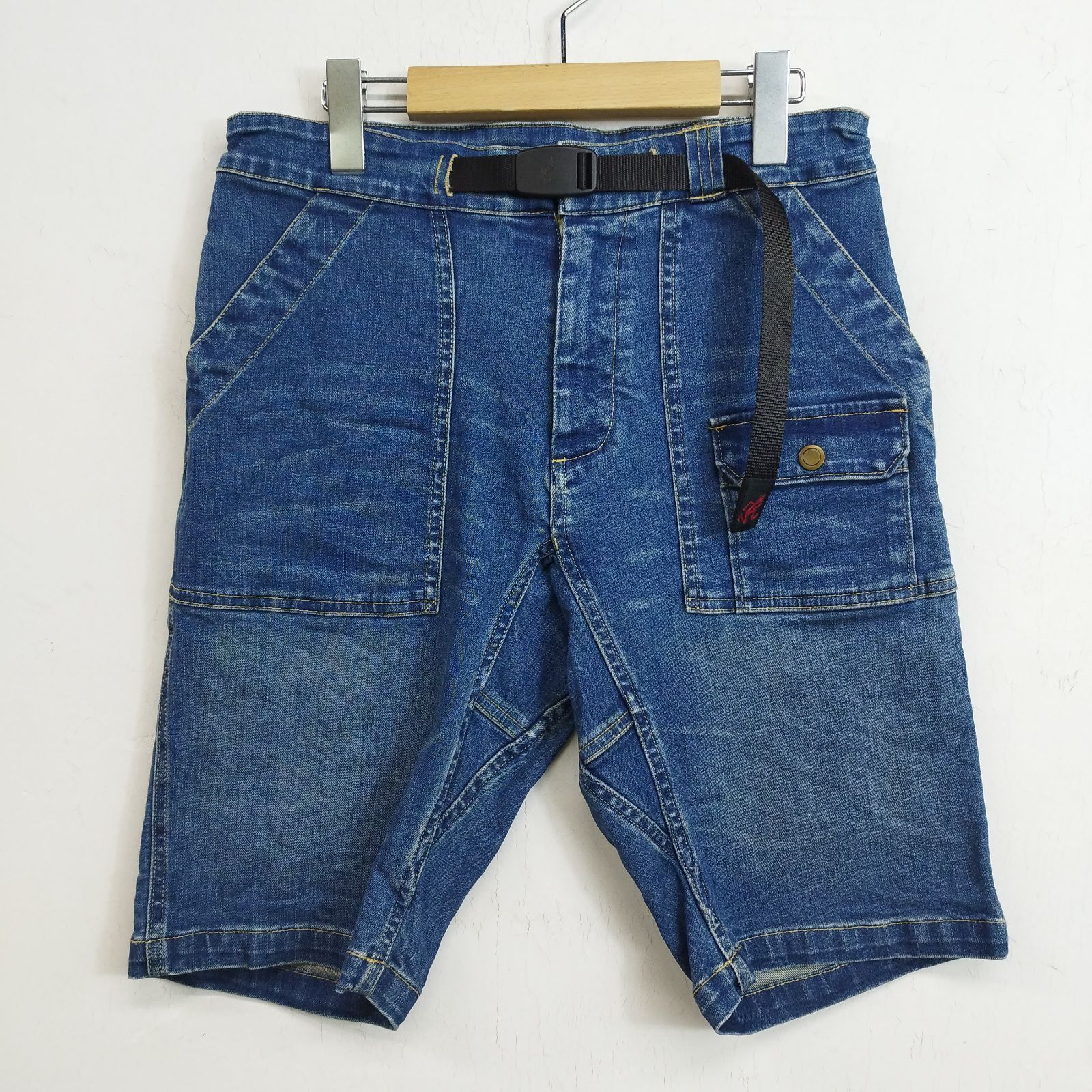 Gramicci Mt Design Collaboration Bespoke Denim Mountain Shorts Half Climbing Pants Stretch Indigo S D725