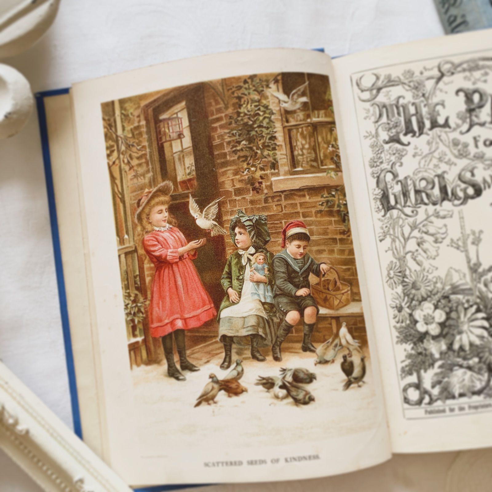 1894年アンティーク美しい挿絵ヴィクトリアン洋書　絵本ジャンクジャーナル古書 1894年アンティーク美しい挿絵ヴィクトリアン洋書 絵本ジャンク