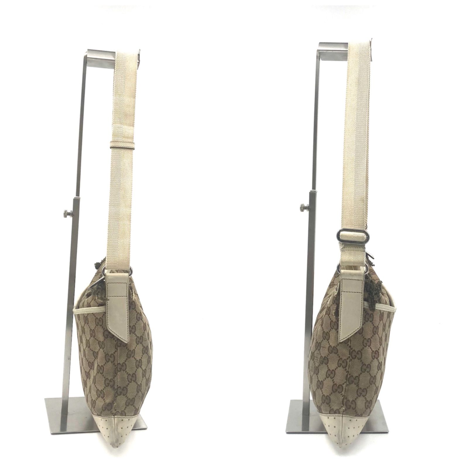 □希少□GUCCI グッチ GGキャンバス×レザー 花柄アップリケ付きワン 