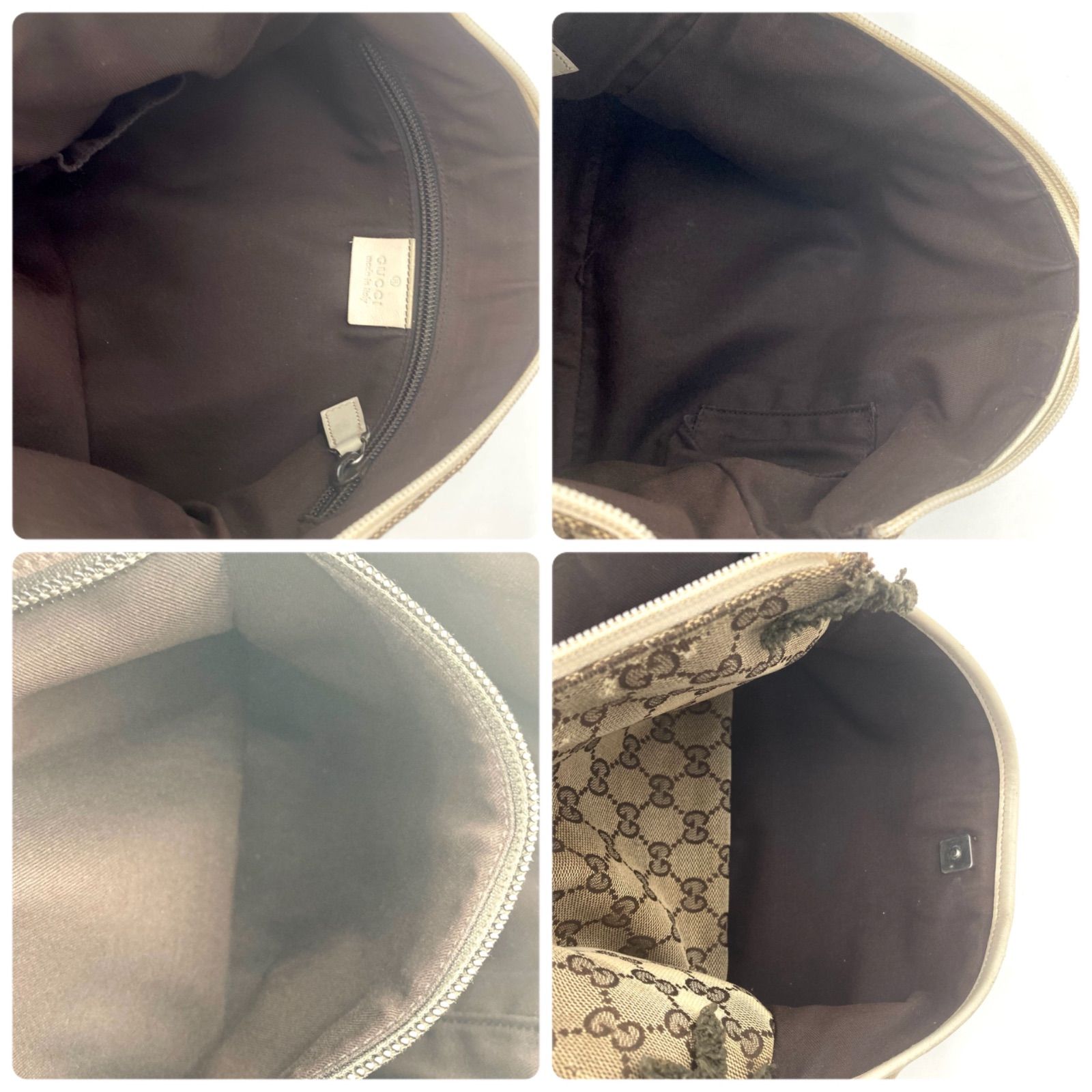 □希少□GUCCI グッチ GGキャンバス×レザー 花柄アップリケ付きワン 