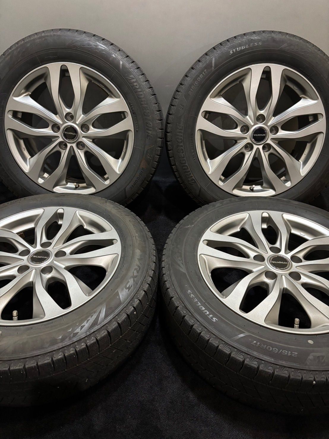 ☆215/60R17 BRIDGESTONE/VRX3 23年製 BALMINUM 17インチ 7J +45 114.3