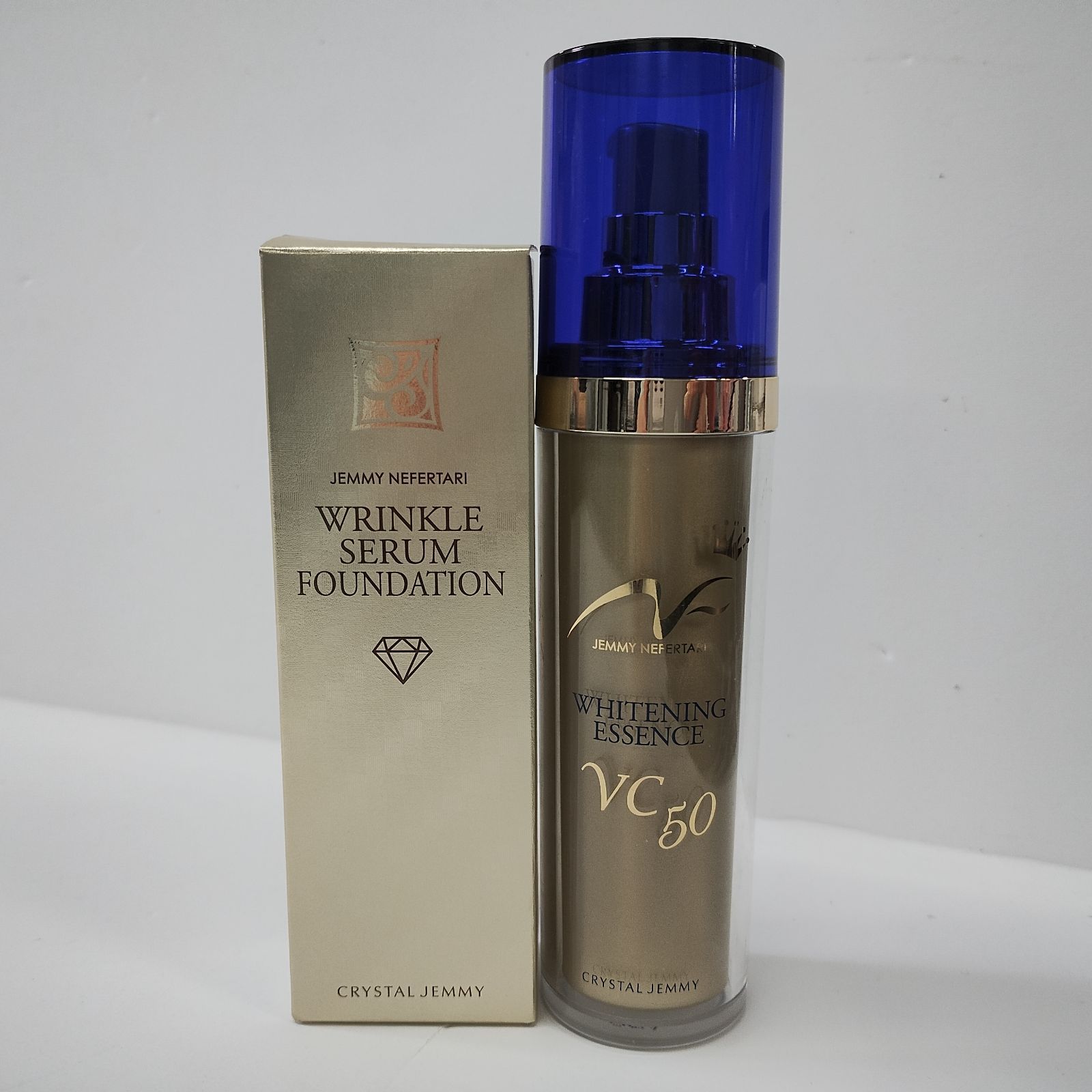 Y5665 ジェミーネフェルタリ リンクルセラムファンデ 20g・ホワイトニングエッセンスVC 50ml 計2点セット