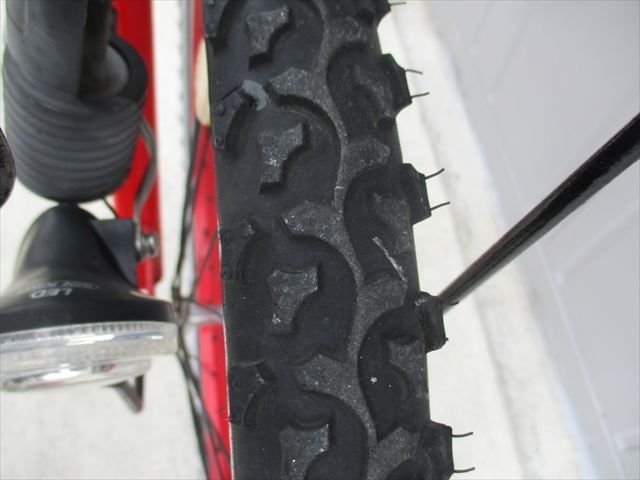 F46☆整備済み☆完成車発送☆中古子ども自転車【22インチ 赤 後ろ