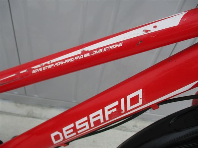F46☆整備済み☆完成車発送☆中古子ども自転車【22インチ 赤 後ろ