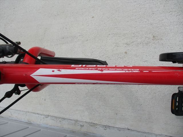 F46　★7000円★整備済み 中古子供自転車 【22インチ　赤　後ろ泥除けなし 】 F46☆7000円☆整備済み 中古子供自転車 【22インチ赤後ろ泥除けなし