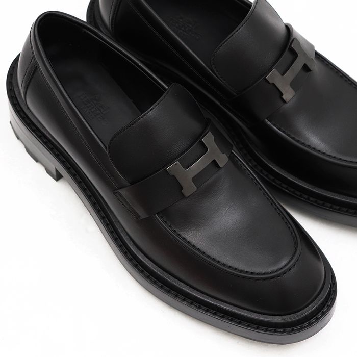 新品同様】HERMES エルメス レザー ローファー サイズ 38 レディース 