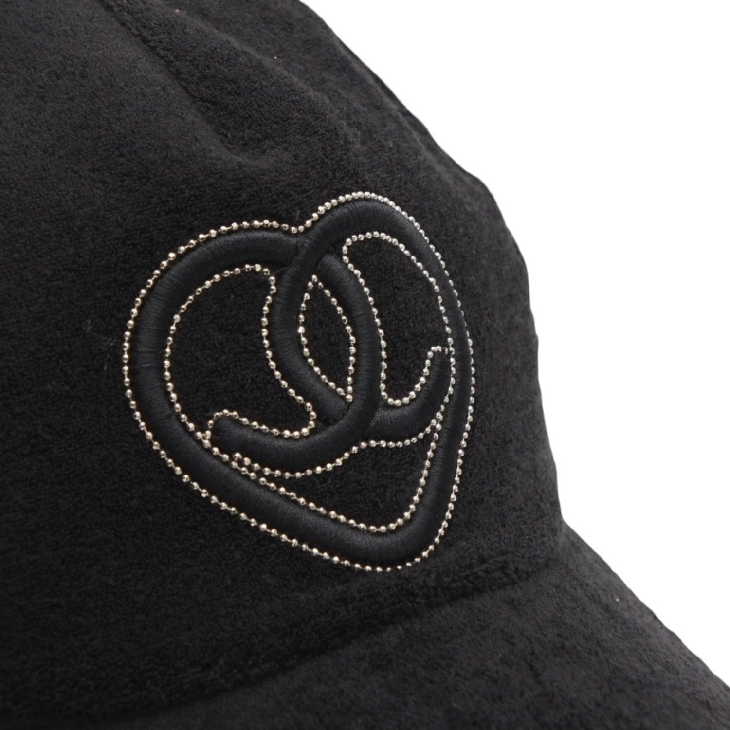 CHANELシャネル　希少ヴィンテージ　ハート ココマーク パイル キャップ 極美品 CHANEL シャネル ハートココマーク パイルキャップ サイズM
