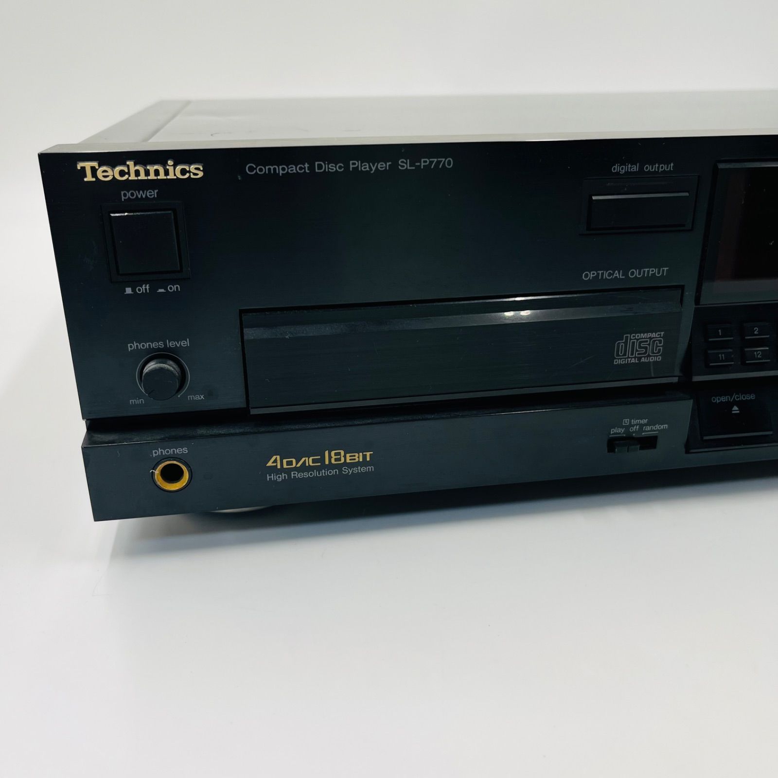 CDプレーヤーTechnicsSL-P770、ジャンク品 Technics SL-P770 Compact Disc CD Player 4DAC 18bit Digital Output