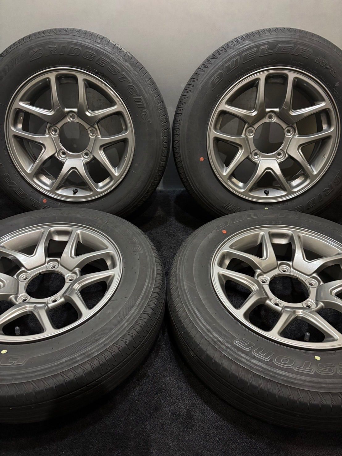 【走行短め】BS BRIDGESTONE DUELER H/L 175/80R16 16インチ 夏タイヤ 4本 24年製 ジムニー等　(MTY197) クレジットカード QRコード決済可能 新車外し品】175/80R16 91S 夏タイヤ 4本SET《ブリヂストン デューラー