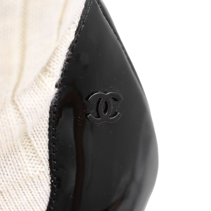 美品】CHANEL シャネル ソックスドッキングエナメルパンプス サイズ 37
