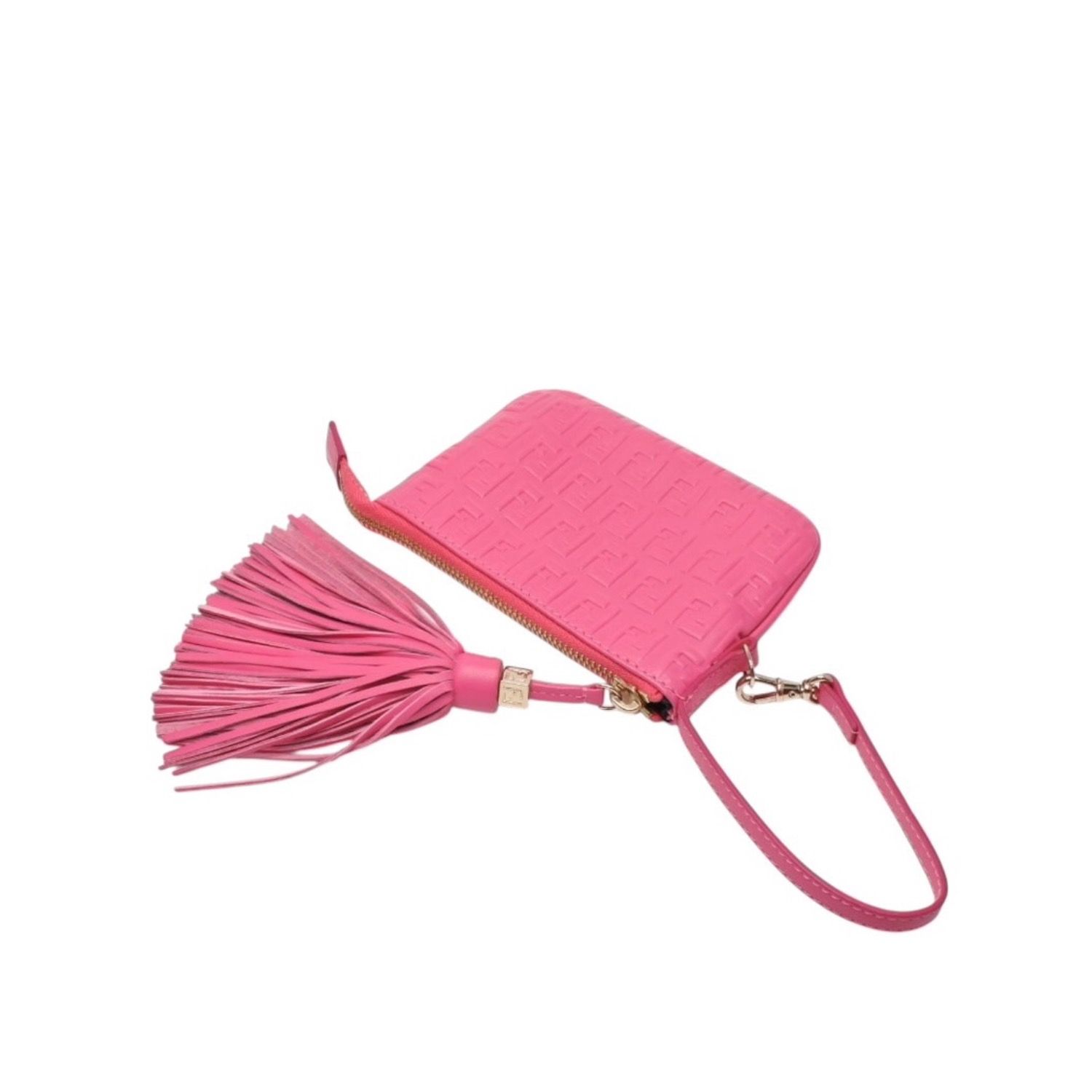 極美品 FENDI フェンディ フリンジポーチ ミニ 8M0244 2220-BRF-108