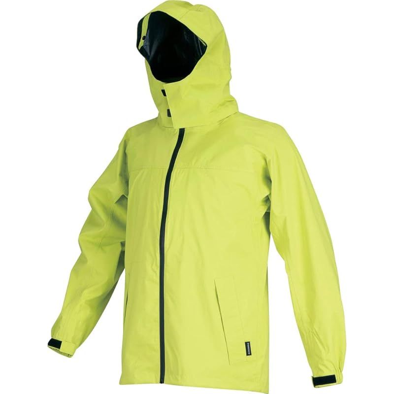 【新品】 TRUSCO(トラスコ) フードが回るストレッチレインスーツ ツバつき ライム 3L NRSR-LM-3L 1