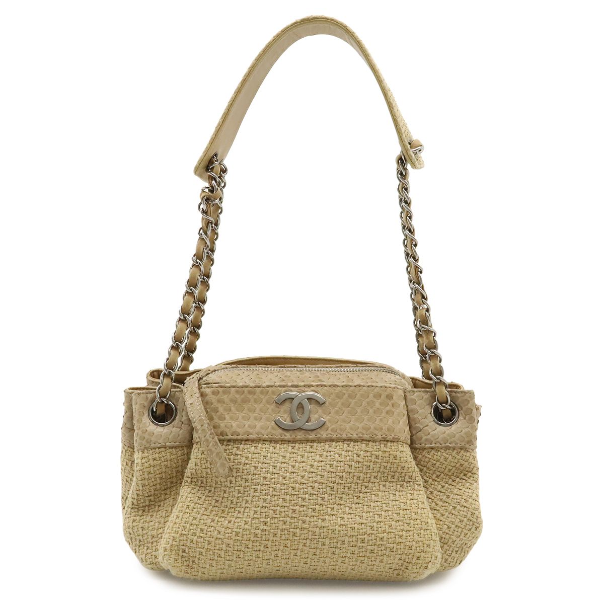 CHANEL シャネル ココマーク パイソン チェーンショルダー シャネル