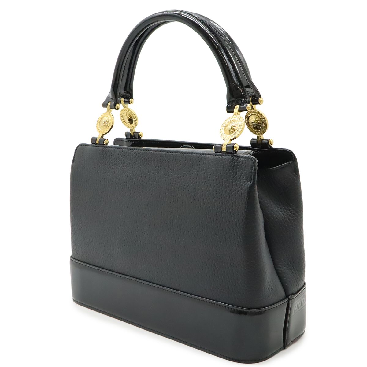 ✨美品✨ジャンニヴェルサーチ ビジネスバッグ 2way レザー サンバースト GIANNI VERSACE ジャンニ ヴェルサーチ ロゴ サンバースト ショルダー