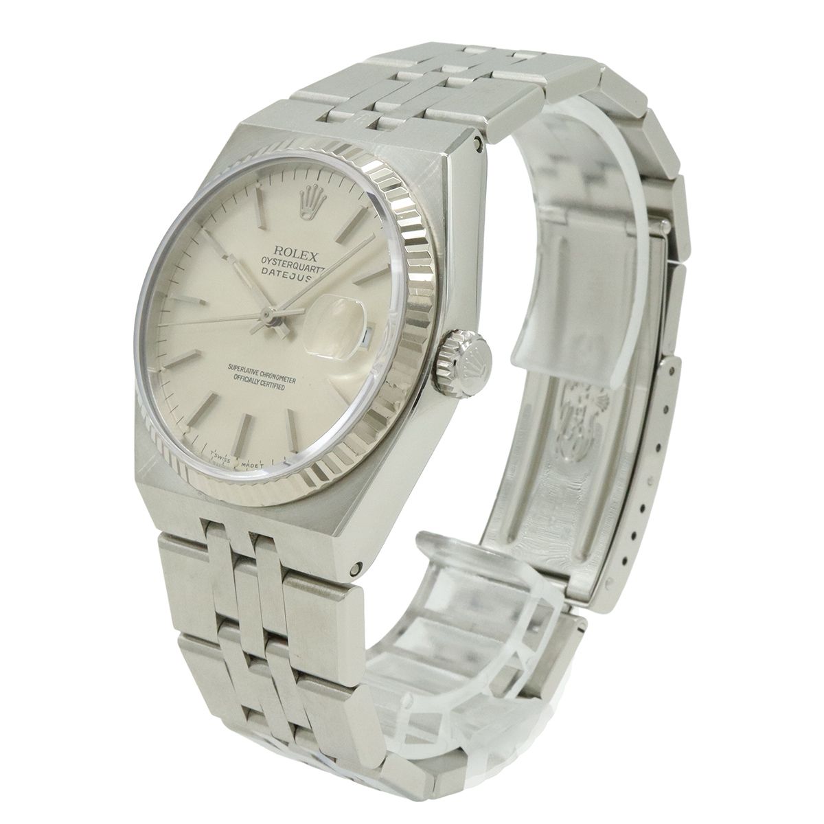 ROLEX ロレックス デイトジャスト シルバー文字盤 SS K18WG E番 メンズ 