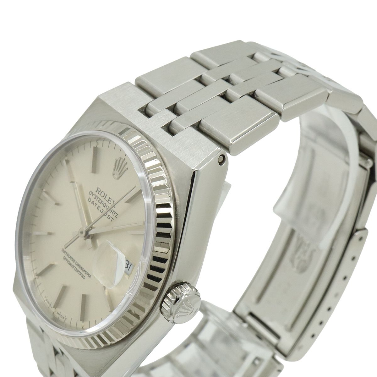 ROLEX ロレックス デイトジャスト シルバー文字盤 SS K18WG E番 メンズ