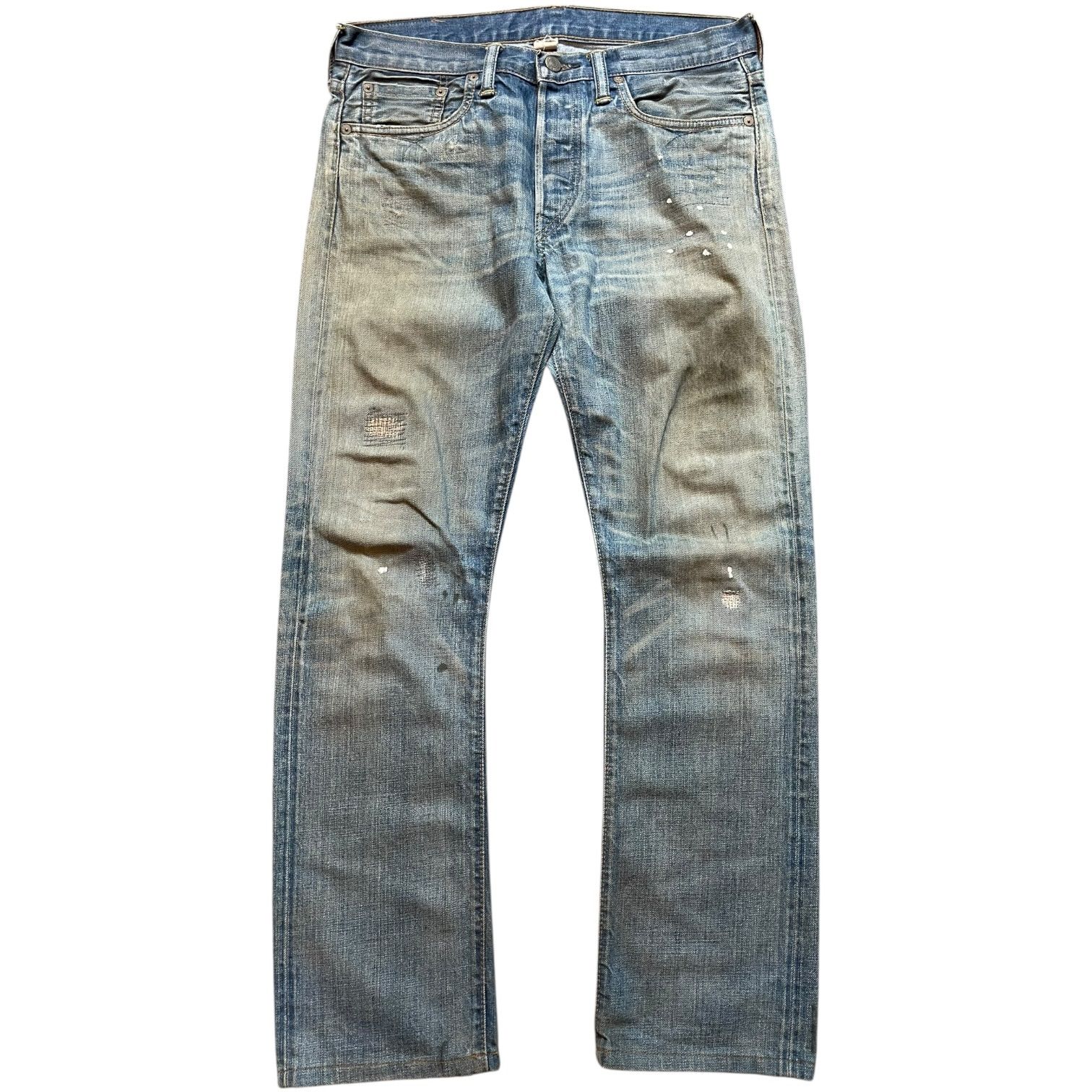 RRL Selvage Denim Pants 薄青 W32 L30 ダブルアールエル デニムパンツ 