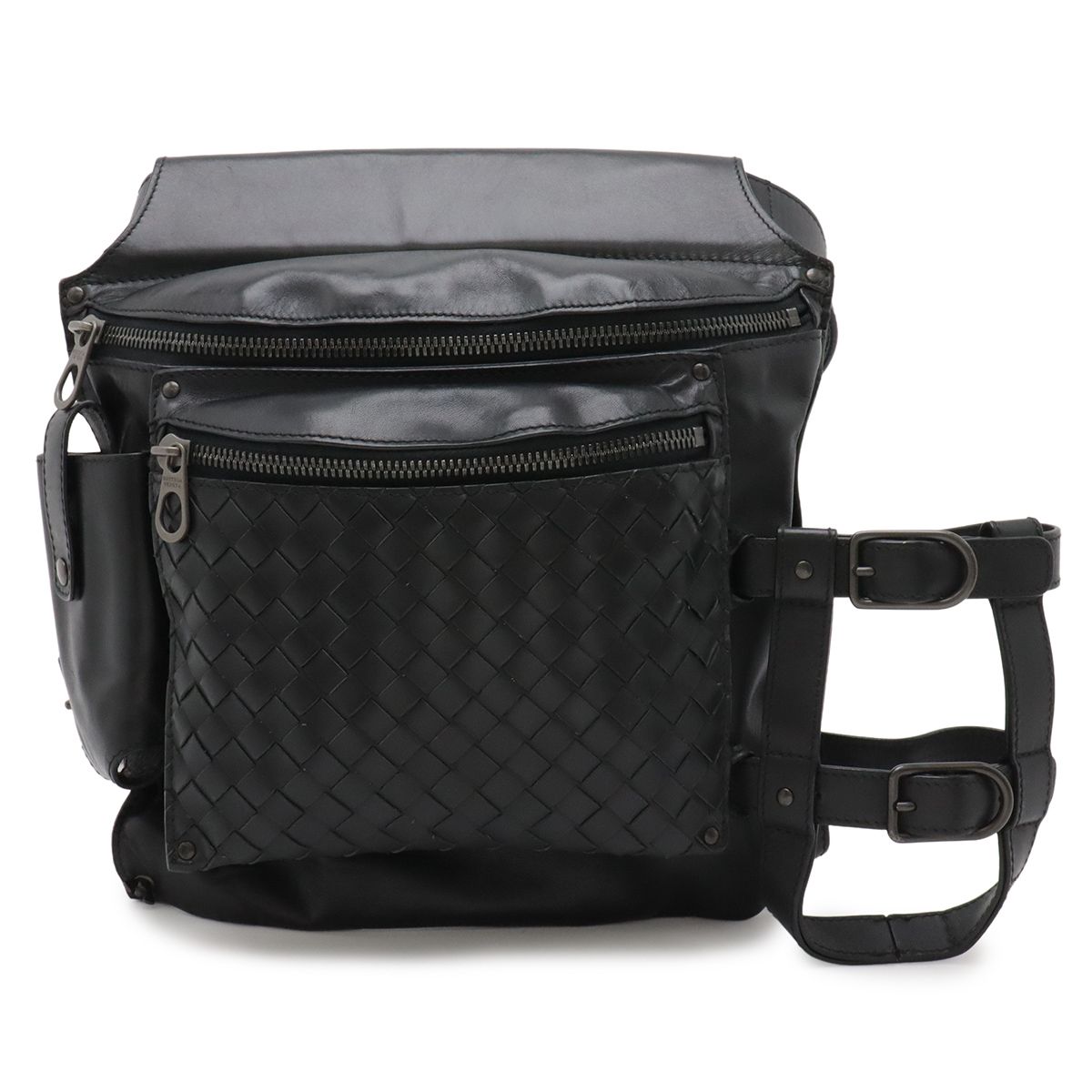 美品 BOTTEGA VENETA ボディ ウエストバッグ イントレチャート BOTTEGA VENETA - 極美品 ボッテガヴェネタ イントレチャート ウエスト