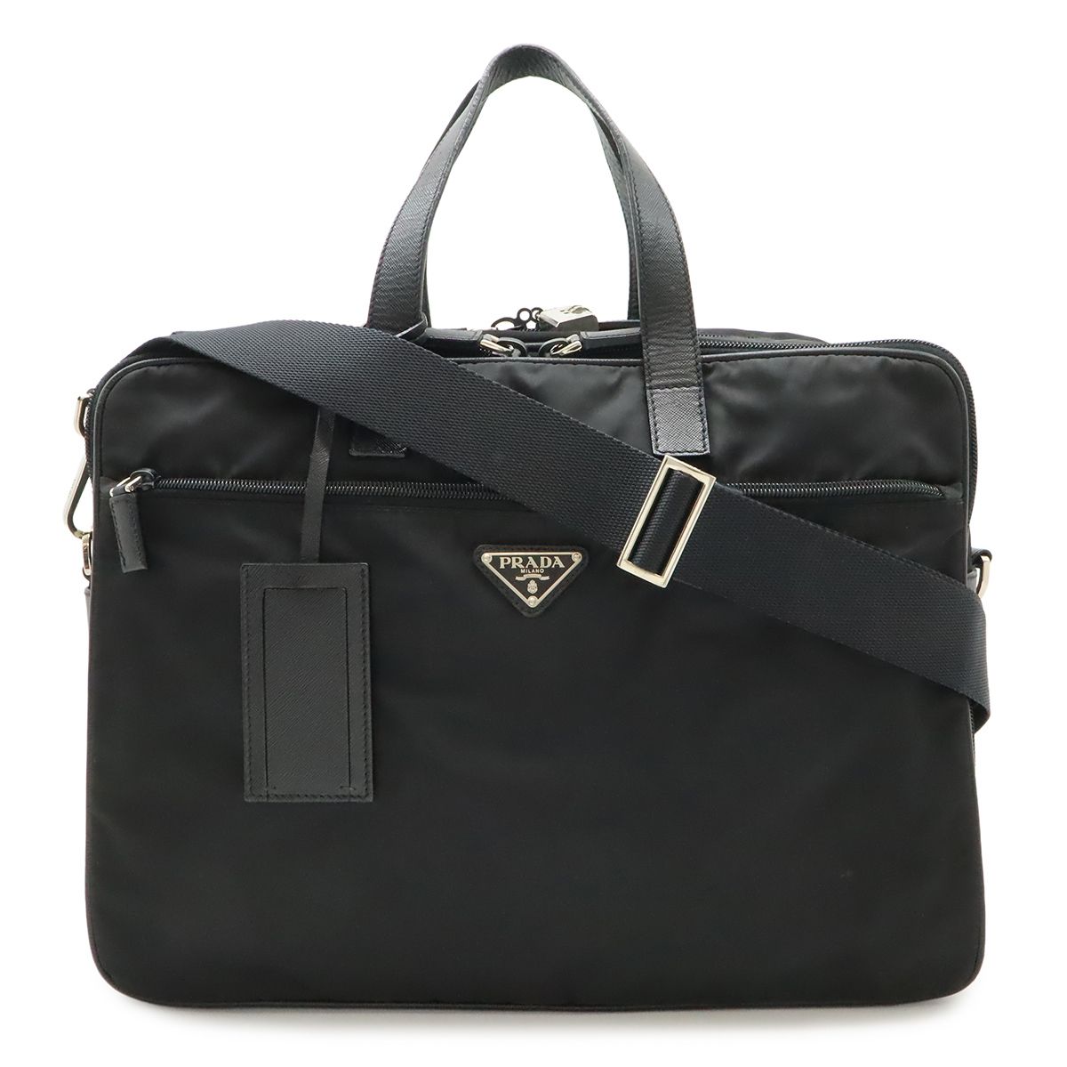 PRADA プラダ トライアングルロゴ ビジネスバッグ ブリーフケース 2WAY 
