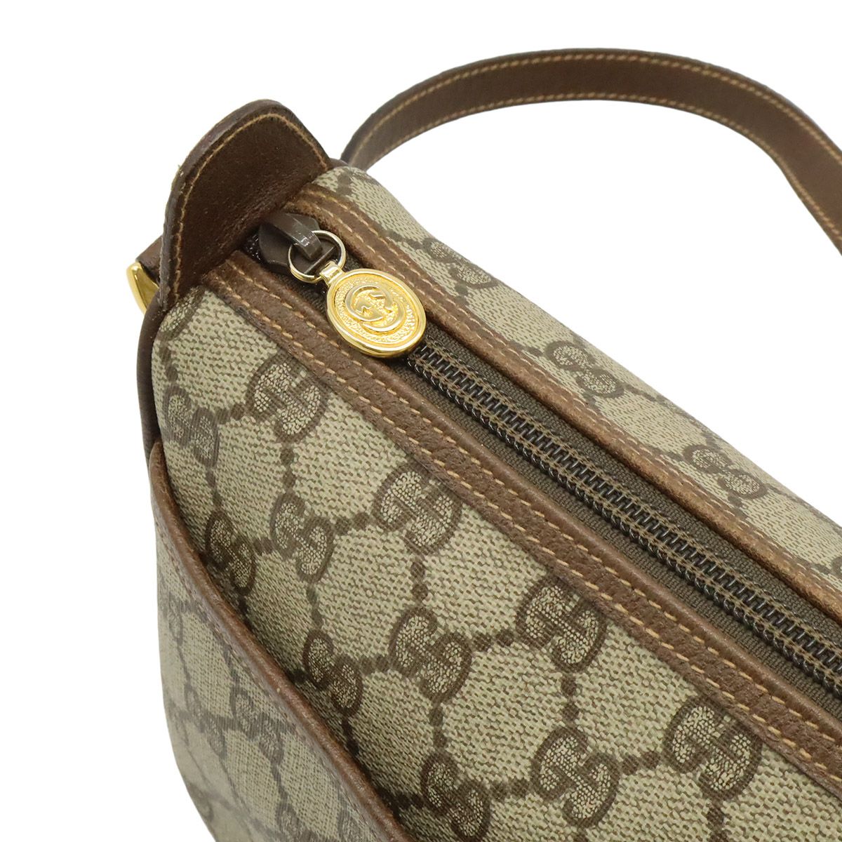 本物 グッチ GUCCI GGプラス ショルダーバッグ ポシェット ベージュ 