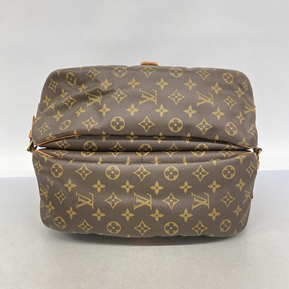 LOUIS VUITTON ルイヴィトン モノグラム ソミュール35 ブラウン ゴールド金具 PVC /レザー M42254 ショルダーバッグ 男女兼用 レディース 601464 【中古】 LOUIS VUITTON（ルイ・ヴィトン） ソミュール35 モノグラム ショルダー
