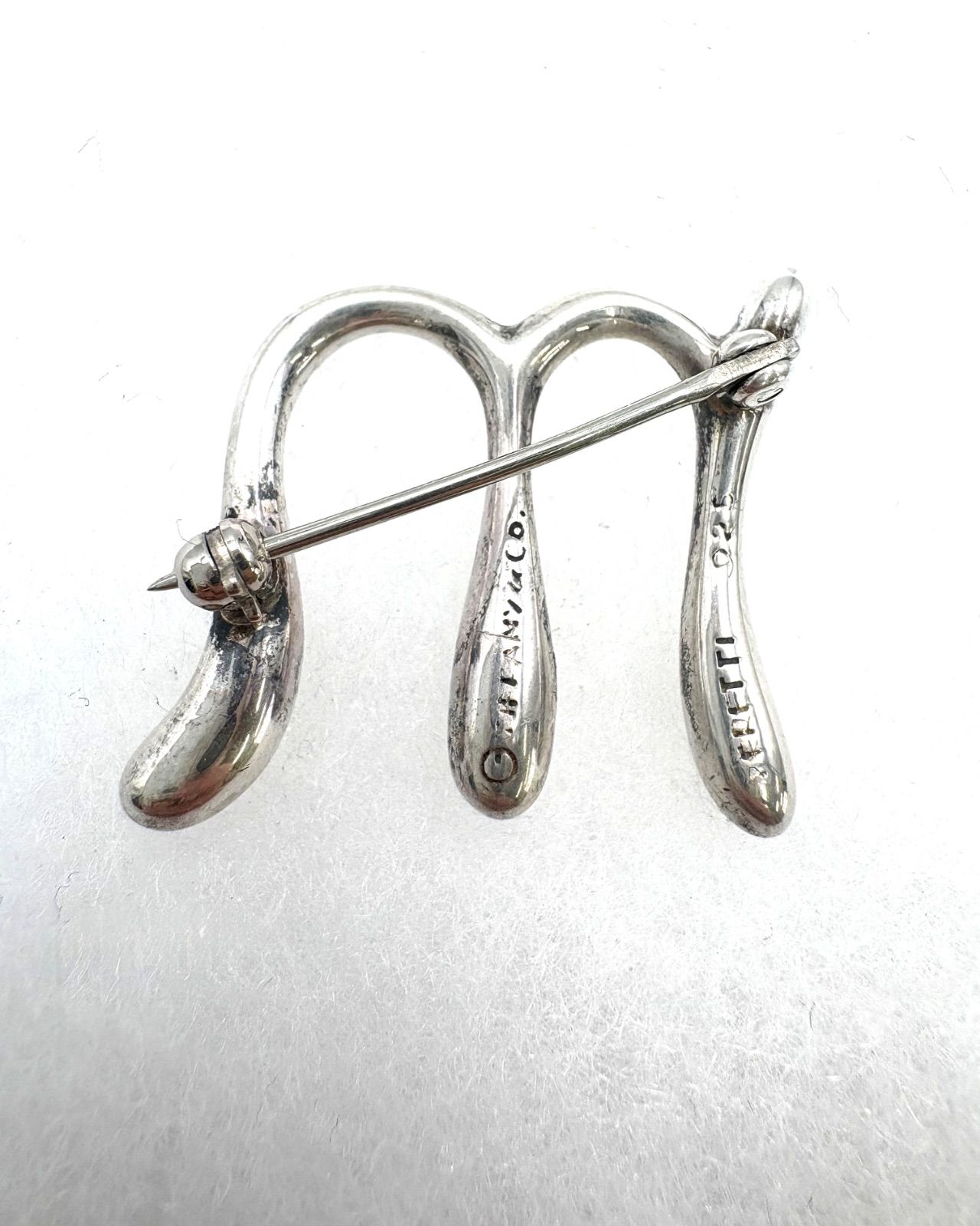 TIFFANY&Co. ティファニー イニシャル M ブローチ シルバー925 保存袋