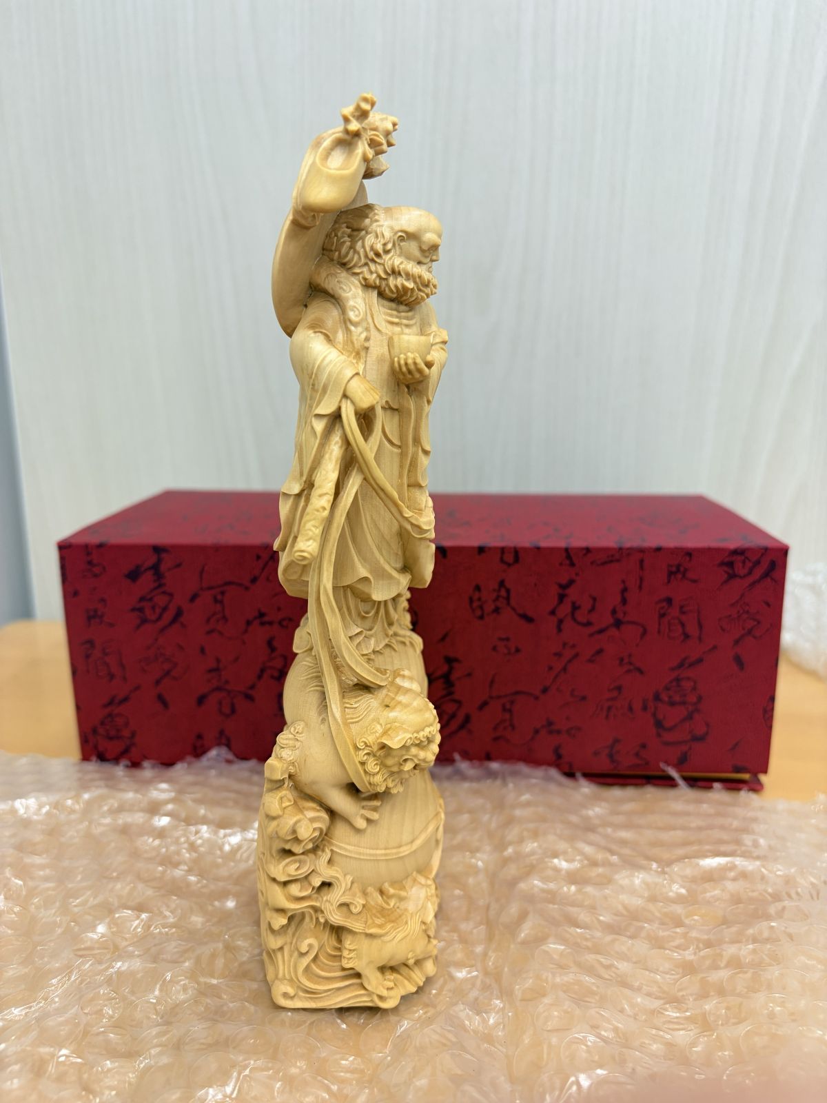 新品】dsdsad 達磨大師 仏像 木彫り ツゲ製高級木彫り 仏陀彫刻 美術品