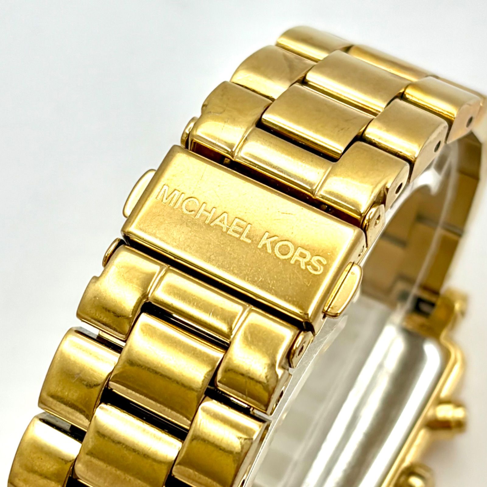 【電池新品の美品】マイケルコースのパーカー！ラインストーン×クロノグラフ！ MICHAEL KORS（マイケルコース） 腕時計 手表 メンズ クロノグラフ