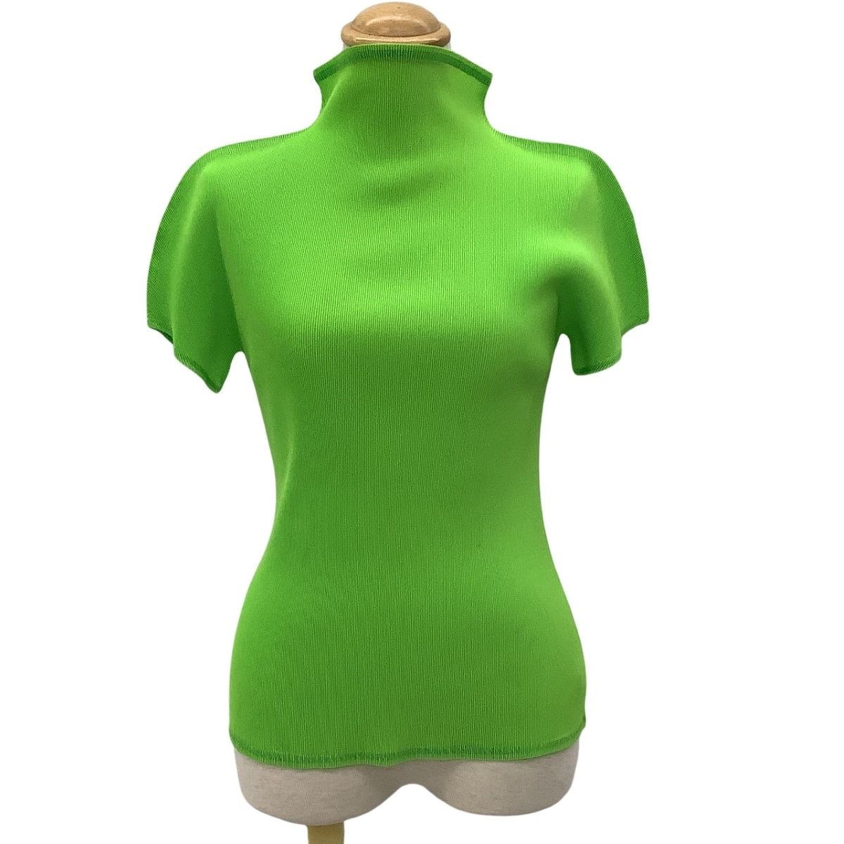PLEATSPLEASE イッセイミヤケ カットソー　半袖　グリーン系　3 PLEATS PLEASE ISSEY MIYAKE - PLEATS PLEASE ISSEY MIYAKE / プリーツ