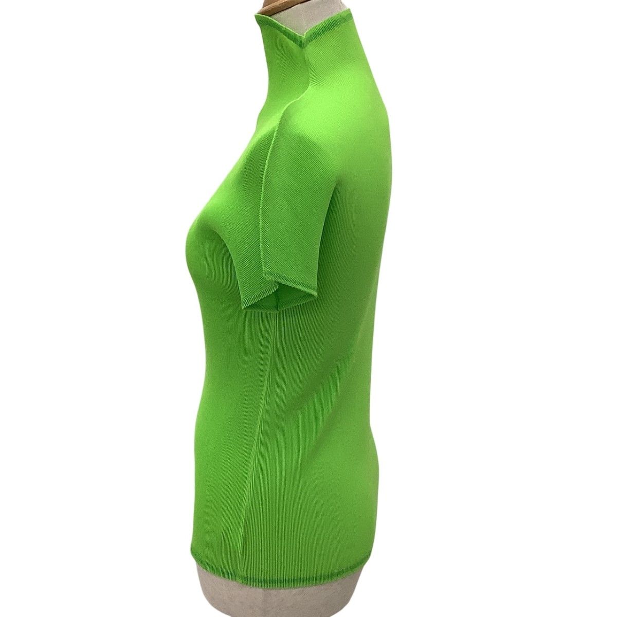 PLEATSPLEASE イッセイミヤケ カットソー　半袖　グリーン系　3 PLEATS PLEASE ISSEY MIYAKE（Tシャツ/カットソー(半袖/袖なし)）の