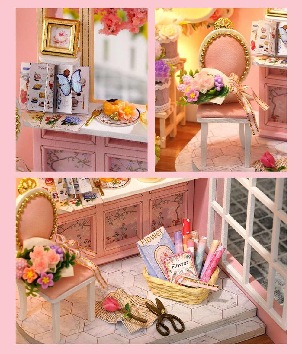 moin moin ドールハウス ミニチュア 手作りキット セット 花屋さん 1