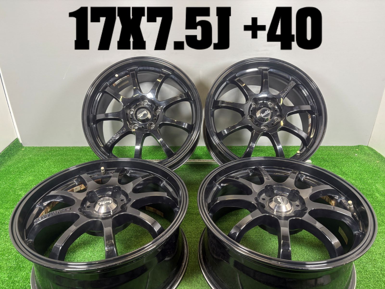 送料無料☆17x7.5J +40 5穴 PCD114.3 LMSPORT 4本 中古 アルミ 