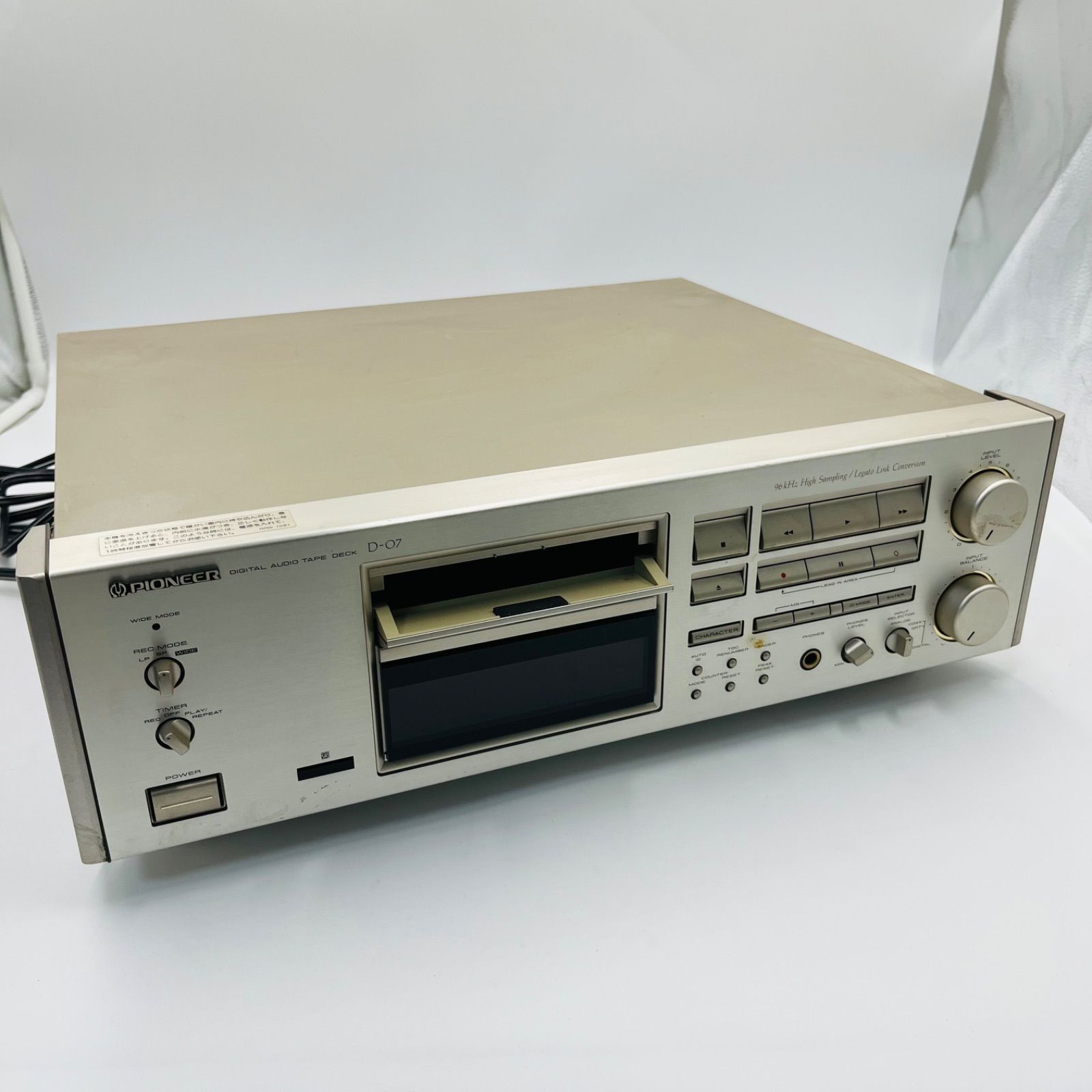 ジャンク品】PIONEER/D-07/DAT/デジタルオーディオテープデッキ/現状品