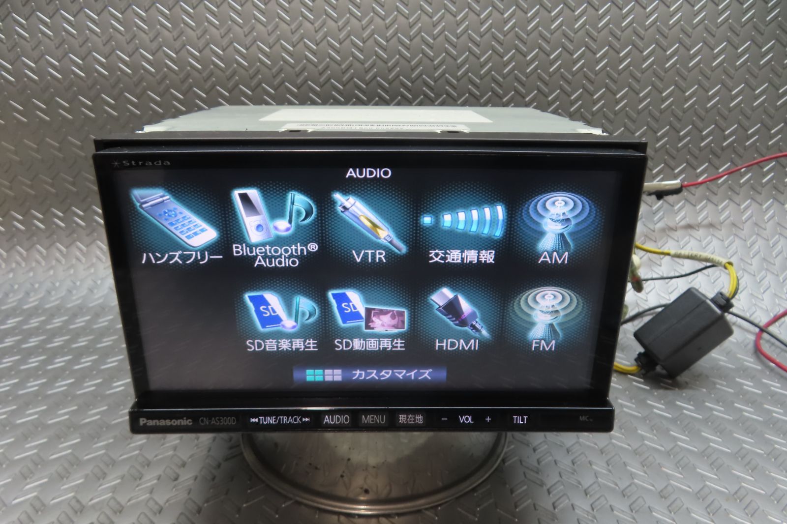 美品/完動品保証付☆W7083/パナソニック メモリーナビ CN-AS300D TV地