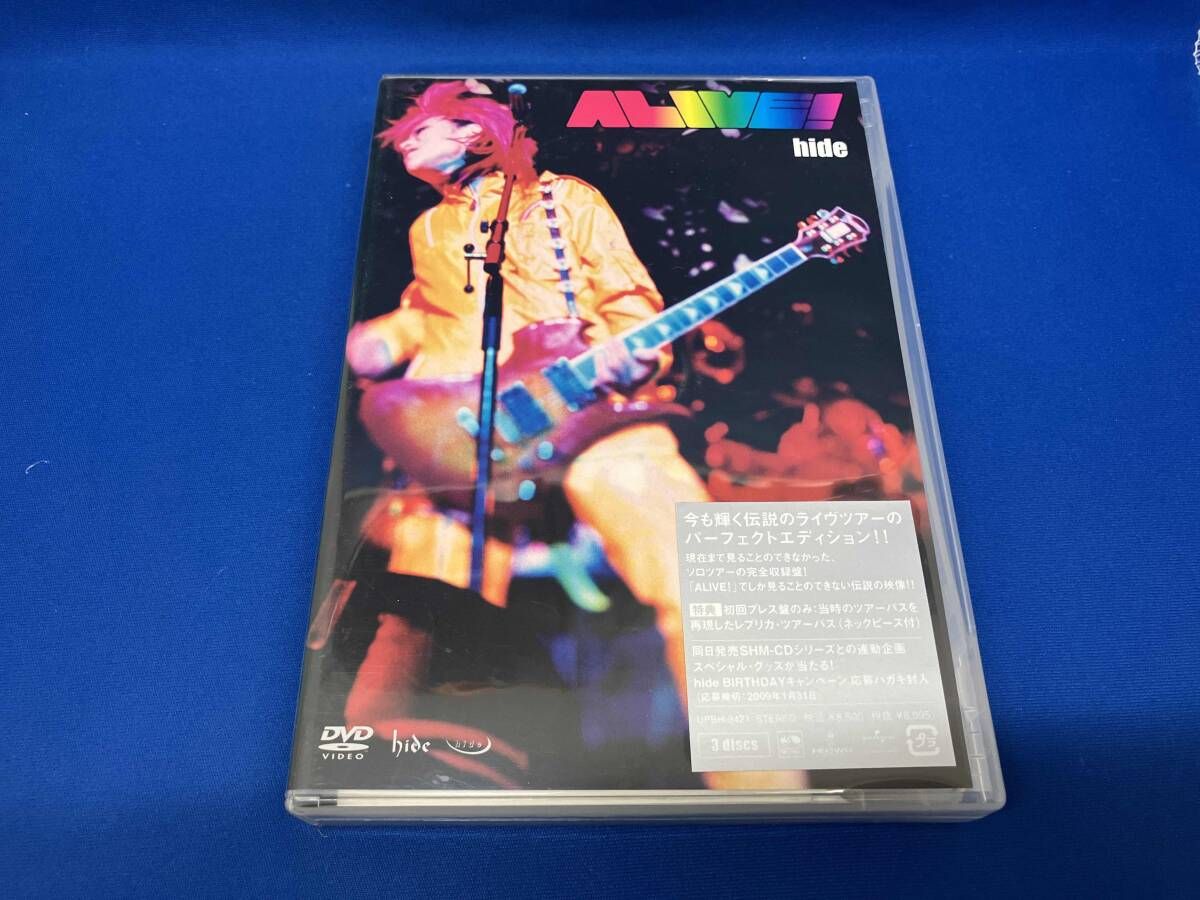 hide/ALIVE!〈初回限定盤・3枚組〉 初回限定盤！hide（X JAPAN）・3DVD・「ALIVE」 hide 【公式通販】