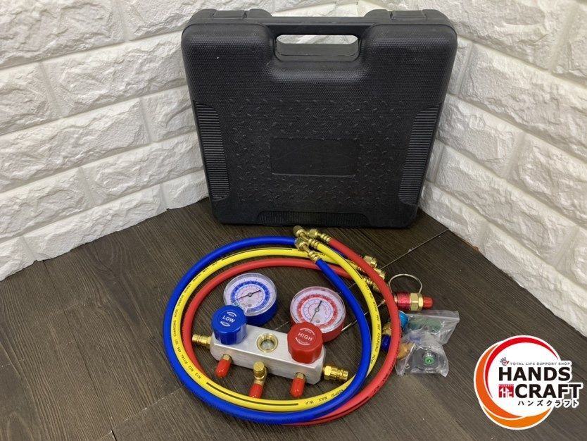▽【中古品】メーカー・型番不明　マニホールドゲージ　現状品