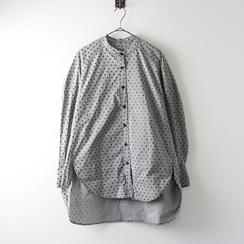 マチャット MACHATT ドットオーバーシャツ F｜グレー系 トップス
